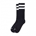 American Socks Mid High Back In Black I, double white stripe