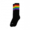 American Socks Mid High Rainbow Pride Black, rainbow striped