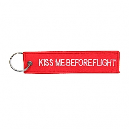 Kiss Me Before Flight keychain red,bkr.mcsh.574890