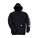 Carhartt sleeve logo hooded sweatshirt black,bkr.mcsh.579137