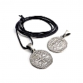 AmiGaz black leather choker w/celtic coin