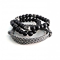 AmiGaz paracord & skull bead bracelet set