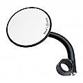 Biltwell Utility round mirror short stem black ECE appr.
