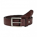 John Doe leather belt Logo 85cm brown