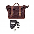 Longride, click-on Old Chopper saddlebag waxed cotton. Brown
