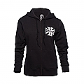 WCC Ladies Cross zip hoodie black (Fits: > size XL)
