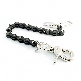 Amigaz Black Bike Chain Key Leash 8",bkr.mcsh.563391