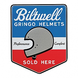 Biltwell Gringo shop sign red/white,bkr.mcsh.599661