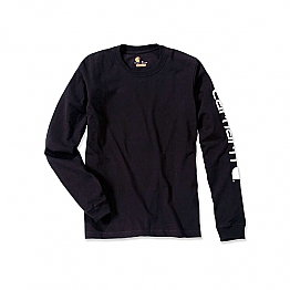 Carhartt sleeve logo T-shirt L/S black,bkr.mcsh.579103