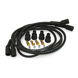 Dyna, spark plug wire set 7mm black,bkr.mcsh.902552