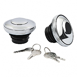 Gas cap set with lock, chrome,bkr.mcsh.509953