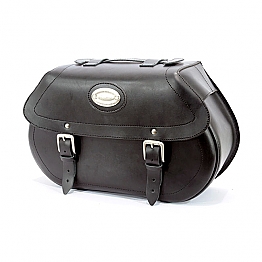 Longride leather smooth saddlebags #145,bkr.mcsh.575673
