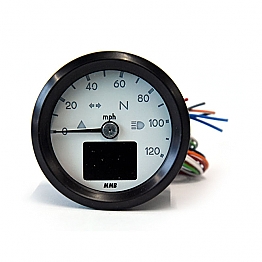 MMB 48mm electronic speedometer Basic 120mph black,bkr.mcsh.583859