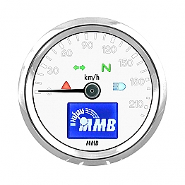MMB 48mm electronic speedometer Basic 220kmh chrome,bkr.mcsh.583852