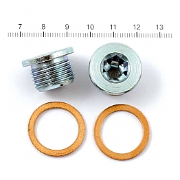 Vance & Hines, 18mm O2 sensor plug set. Zinc.,bkr.mcsh.981623