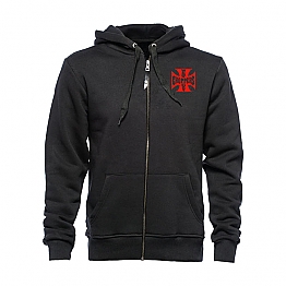 WCC Red OG Cross zip hoodie black,bkr.mcsh.566180