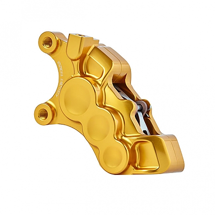 Arlen Ness 6P differential bore brake caliper L/F gold,bkr.mcsh.590352