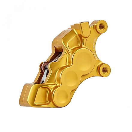 Arlen Ness 6P differential bore brake caliper R/F gold,bkr.mcsh.590351