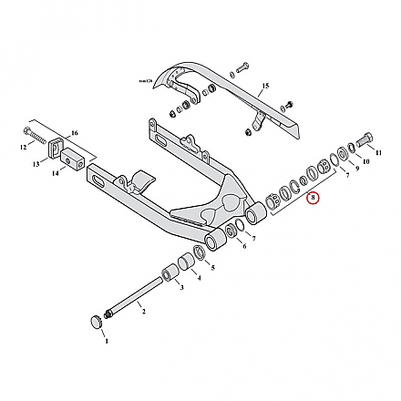 Bearing assembly, swingarm,bkr.mcsh.947096