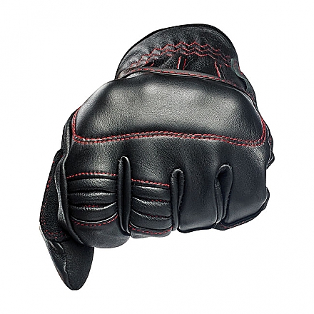 Biltwell Belden gloves black/redline CE appr. (Fits: > size XL)
