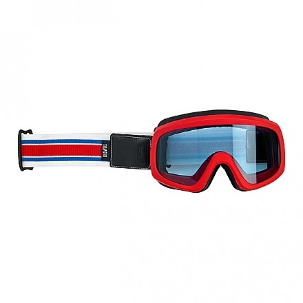 Biltwell Overland 2.0 Racer Goggles red/white/blue