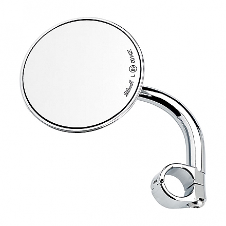 Biltwell Utility round mirror short stem chrome ECE appr.,bkr.mcsh.586416