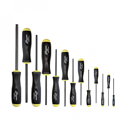 Bondhus, Hex ball-end screwdriver set US sizes,bkr.mcsh.582291