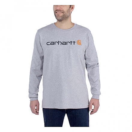 Carhartt Long sleeve t-shirt Core logo heather grey (Fits: > size S)