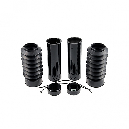 Cult-Werk, 6-piece fork tube cover kit. Gloss black,bkr.mcsh.599100