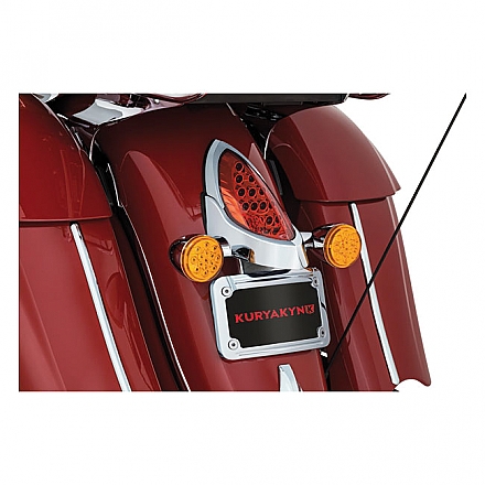 Kuryakyn, curved license plate frame with LED light