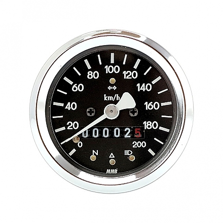 MMB 60mm basic speedometer chrome,bkr.mcsh.571812