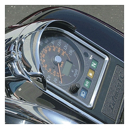 NC cast speedometer visor chrome,bkr.mcsh.8082560