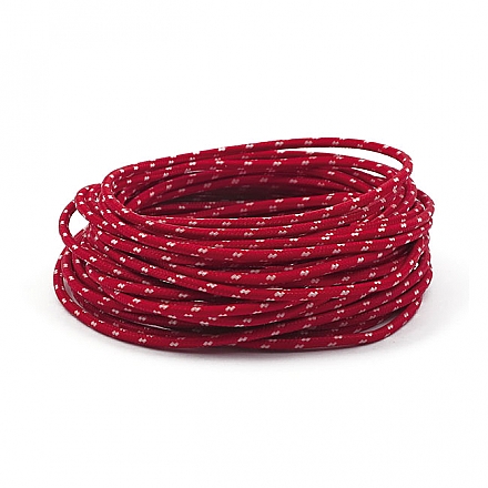WIRING CLOTH COVERED WIRE 25FT, RED,bkr.mcsh.951802