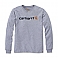 Carhartt Long sleeve t-shirt Core logo heather grey,bkr.mcsh.582840