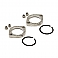 EXHAUST FLANGE KIT, POLISHED STAINLESS,bkr.mcsh.552061