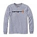 Carhartt Long sleeve t-shirt Core logo heather grey,bkr.mcsh.582838