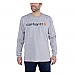 Carhartt Long sleeve t-shirt Core logo heather grey (Fits: > size L)