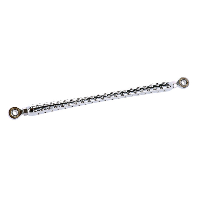 Shifter rod 'Drilled'. Chrome