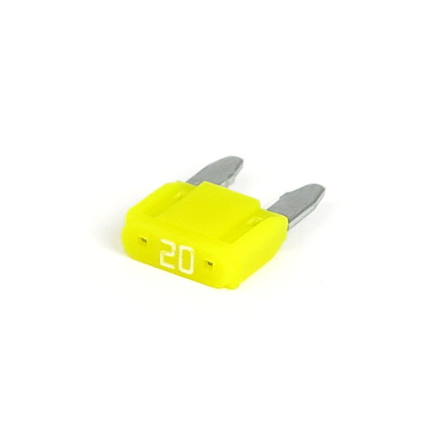 Mini fuse with LED indicator. Yellow