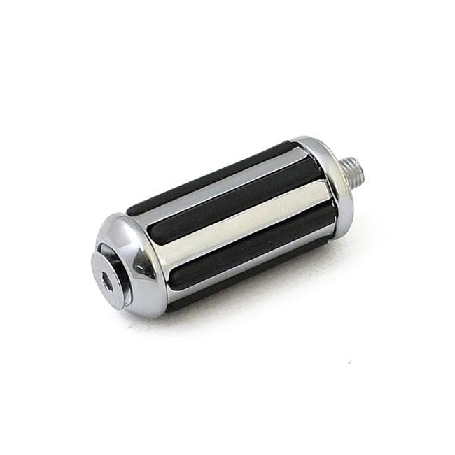 Rail shift/brake peg. Chrome with rubber inlays