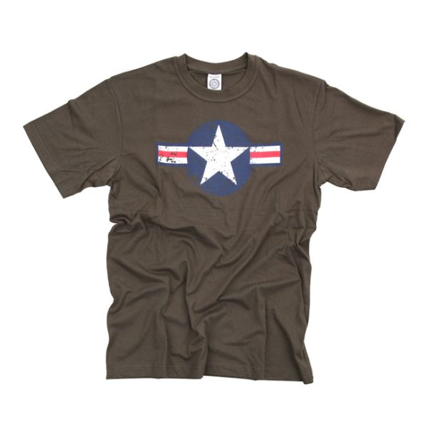 Army Surplus Air Force Star & Bars t-shirt green