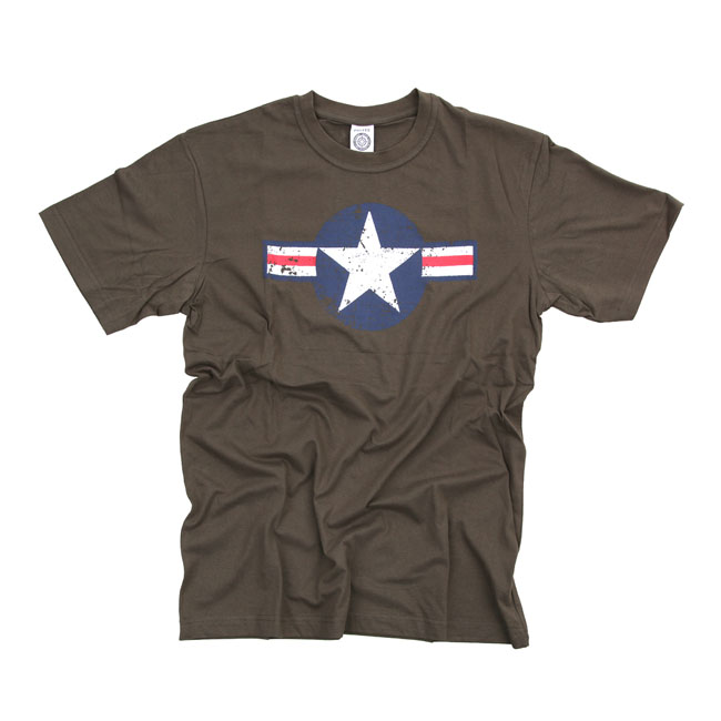 Army Surplus Air Force Star & Bars t-shirt green