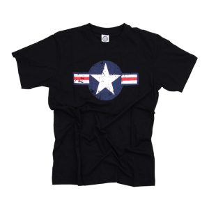Army Surplus Air Force Star & Bars t-shirt black