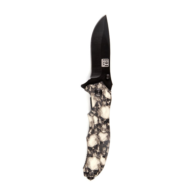 KNIFE SKULL & CLIP BLACK IVORY