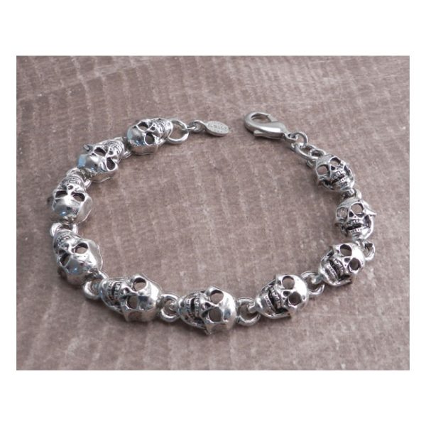 Amigaz Flat Skull Chain Bracelet 7