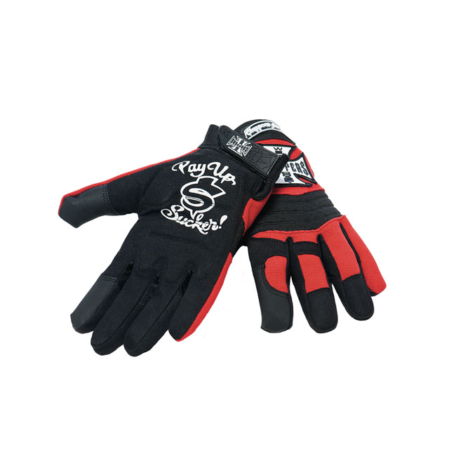 WCC riding gloves black/red