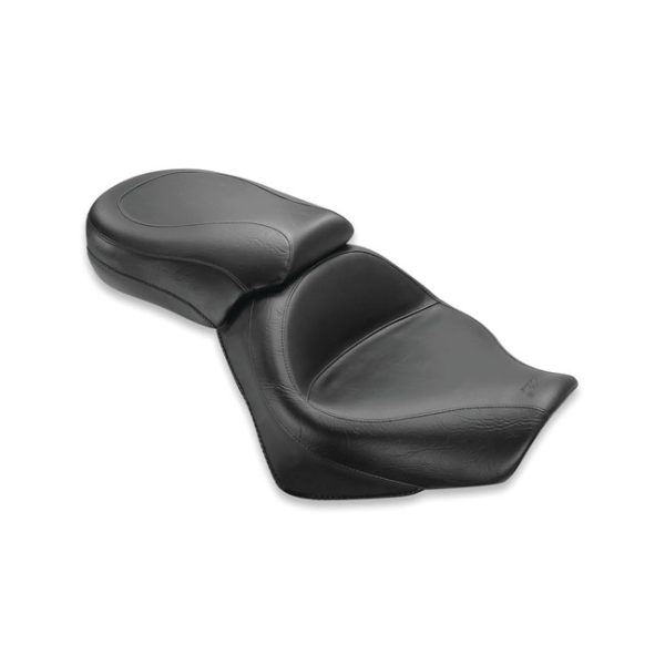 Mustang 2-p wide touring vintage seat plain black