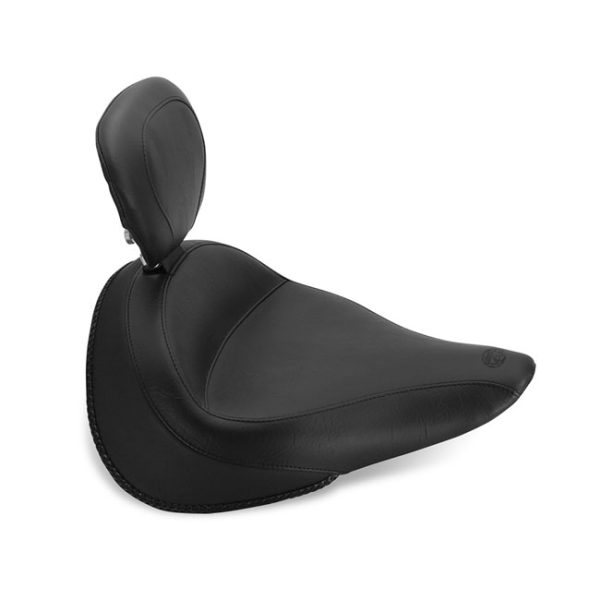 Mustang wide touring vintage solo seat plain black