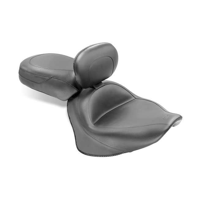 Mustang 2-p wide touring vintage seat plain black