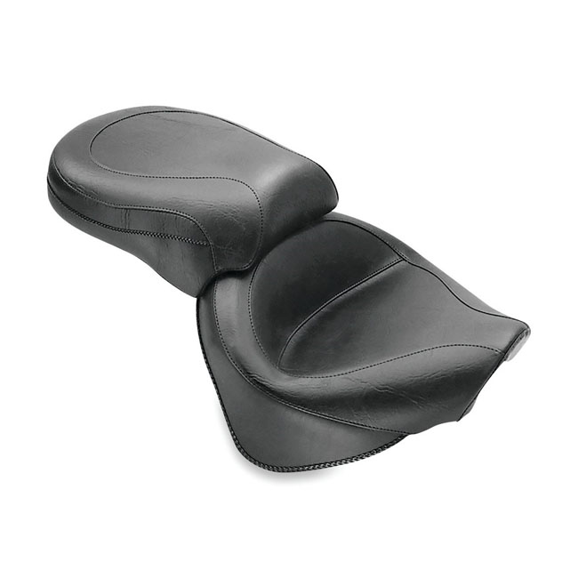 Mustang 2-p wide touring vintage seat plain black